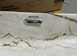 Умивальник накладний Mixxus Premium Quadro-0208 marble 480x315x140 мм з переливом MP6518, Мармур - мініатюра 7
