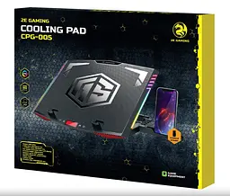 Охлаждающая подставка для ноутбука 17.3 дюймов 2E Gaming CPG005 6xFan RGB LED - мініатюра 11