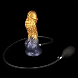 Фалоімітатор Lovetoy Dual Density 8'' 21 см (золотий) - мініатюра 4