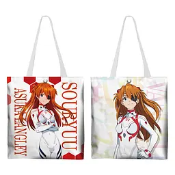 Шоппер еко-сумка Євангеліон Аска Ленглі Evangelion Asuka Langley 33 х 37 см двосторонній