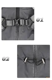 Світловідбивний дощовик-комбінезон для собак Derby R61 Grey Reflective S - мініатюра 6