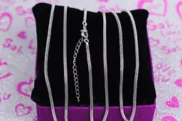 Цепь Xuping Jewelry жгут с дырочками 40 см 2 мм добавка 5 см серебристая