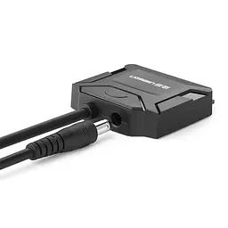 Перехідник Ugreen USB 3.0 Type-A SATA III F + DC Adapter CR108 чорний - мініатюра 2