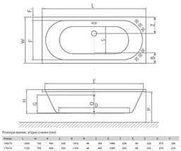 Ванна акрилова Radaway Melisa 180х80 окремо стоїть з ніжками + сифон (WA1-62-180x080S) - мініатюра 2