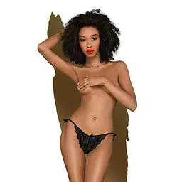Трусики-сліпи Penthouse Too Hot To Be Real L/XL Black, мереживо, посадка, що регулюється. Penthouse SO6512 94813
