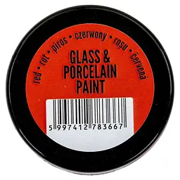 Фарба акрилова Glass&porcelaine, на водній основі, Червона, 30 мл, Pentart (5997412783667) - мініатюра 2