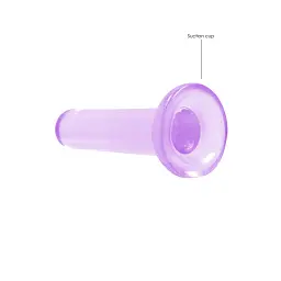 Фалоімітатор Realrock Crystal Clear Dildo 5.3" 13.5 см фіолетовий - мініатюра 3
