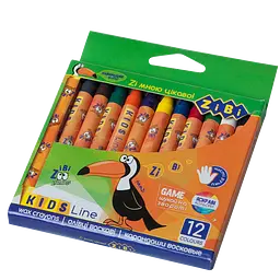 Олівці воскові ZiBi Kids Line 12 шт. (ZB.2481) - мініатюра 2