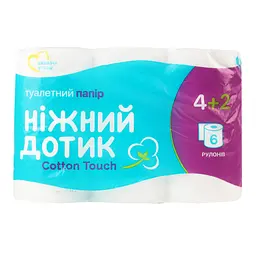 Двошаровий туалетний папір Ніжний дотик, 6 рулонів - мініатюра 2