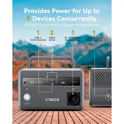 Зарядна станція CTECHi GT300 300W 299Wh [103871] - мініатюра 3