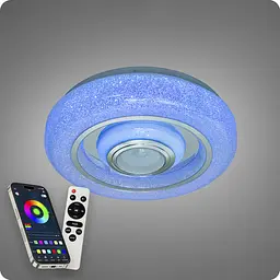 Люстра світлодіодна 517 Dlight RGB з пультом і колонкою 45Вт Білий (02147) - мініатюра 4