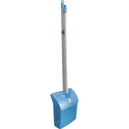 Совок для прибирання Zambak Plastik з довгою ручкою блакитний (ZP-213b) - мініатюра 2