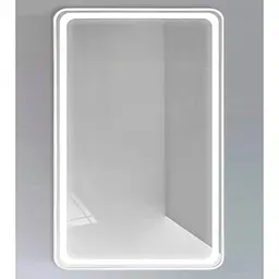 Дзеркало Dusel Led DE-M0065D Silver 65x80 см сенсорне включення + підігрів+ годинник/темп, Сірий