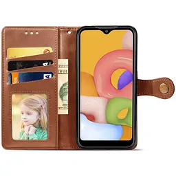 Шкіряний чохол-книжка Getman Gallant (PU) для Xiaomi Mi 11 Коричневий - мініатюра 2