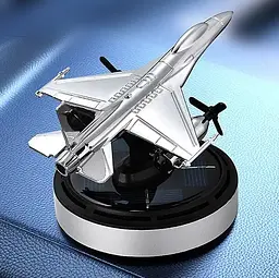 Ароматизатор для автомобіля Винищувач B2 f16 на сонячній батареї Сріблястий - мініатюра 3