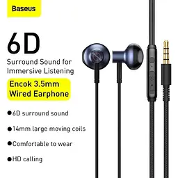 Навушники Baseus Encok 3.5 mm Wired Earphone H19 (NGH19-03) - мініатюра 10