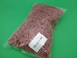 Банківські гумки, Plast, №30, червоні, 1,2 мм, діаметр 30 мм, 1 кг, для фіксації банкнот - мініатюра 2