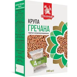 Уцінка. Гречана крупа Сто Пудів, варильний пакет 4 х 60 г