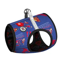 Шлея для собак WAUDOG Clothes м'яка з QR адресником "Сила Супермена" XS3 (222-1079)