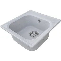 Мийка кухонна Valetti 1N гранітна, сіра 430х445 мм - мініатюра 2