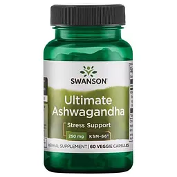 Екстракт ашваганди Swanson Ashwagandha Ultimate 250 mg, 60 вегакапсул