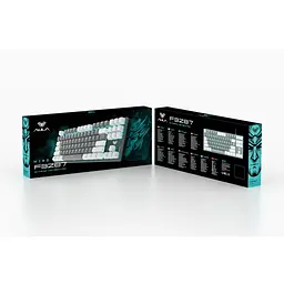Клавіатура Aula F3287 Keycap KRGD Blue USB UA White/Grey (6948391240688) - мініатюра 5