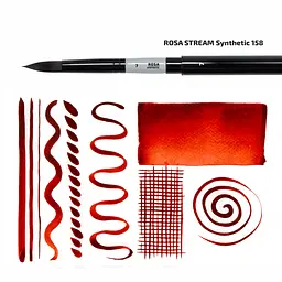 Пензель синтетика кругла TRAVEL BRUSH STREAM 158 №2 коротка ручка Rosa - мініатюра 3