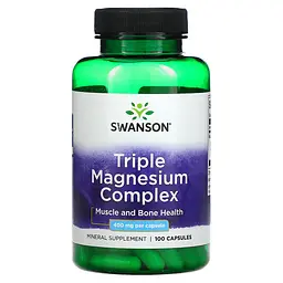 Комплекс Магнію Triple Magnesium complex 400мг - 100 капсул
