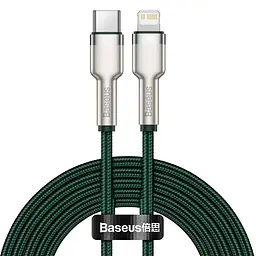 Кабель Baseus Cafule Metal Type-C to Lightning PD 20W (2m) green (CATLJK-B06)