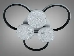 Стельова LED-люстра Dia 2562WH+BK DIMMER — біло-чорна, 82 Вт, 60 см - мініатюра 5