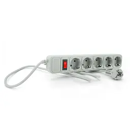 Мережевий фільтр живлення Merlion 5 розеток, 10м, grey (G5100)