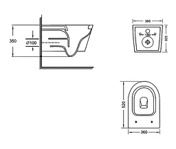Унітаз підвісний Qtap Jay Ultra Quiet White, з сидінням Slim Duroplast/ Soft-close/ Release QT07335175W - мініатюра 9