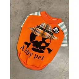 Толстовка для собак з черепом, без капюшона, оранжевого кольору L ABBY ABBY zoo0005764