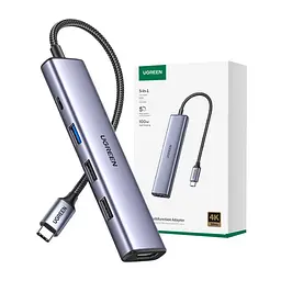 USB-хаб UGREEN CM478 USB-C To HDMI+1xUSB3.0 A+2xUSB2.0 A+PD Power Converter (UGR-15495) - мініатюра 2