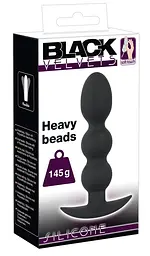 Анальна пробка - Black Velvets Heavy Beads, 145 г - мініатюра 5