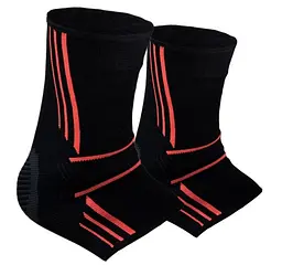 Бандажі на гомілкостоп Power System PS-6022 Ankle Support Evo Black/Orange M (пара) (PS_6022_M_Black/Orange)