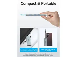 Мультипортовий адаптер Vention 7-in-1 USB-C to HDMI/USB3.0x3/SD/TF/PD (TOPHB) - мініатюра 11
