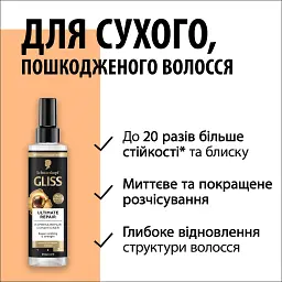 Експрес-кондиціонер Gliss Ultimate Repair для сильно пошкодженого та сухого волосся 200 мл - мініатюра 8