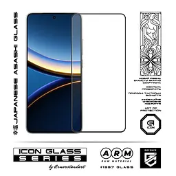 Захисне скло для Xiaomi Poco F7 Pro, Icon, 2.5D загартоване скло, повне проклеювання, глянсове, удароміцне, з олеофобним покриттям, сумісне з чохлами, міцність 9H, проста установка, ArmorStandart (ARM80410) - мініатюра 2