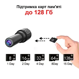 Міні камера wifi із записом та переглядом зі смартфона Nectronix X14, 2 Мп, без акумулятора (100841) - мініатюра 7