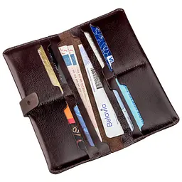 Чоловічий шкіряний гаманець SHVIGEL 19,5х9,5х1 см acs0016095 - мініатюра 3