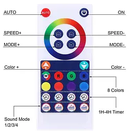 Настільна LED лампа RGB 5V Panel 2 Single side Bluetooth dual pack USB with app Black - мініатюра 5