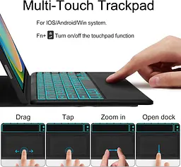 Чохол з клавіатурою IVEOPPE для iPad Air 13 дюймів 2024 (M2) - Чохол з клавіатурою Touchpad для iPad Pro 12,9 дюйма - мініатюра 5