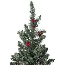 Сосна штучна Black Box Trees Creston Frosted з декоративними шишками та ягодами 60 см зелена (8718861153057) - мініатюра 2