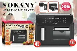 Аерофритюрниця Sokany SK-10060 з 2 чашами, сенсорне керування - мініатюра 4