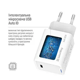 Мережевий зарядний пристрій ColorWay GaN Mini 65W PD Port PPS USB-C White (CW-CHS049PD-WT) - мініатюра 5