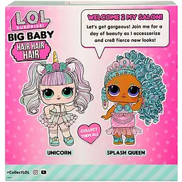 Ігровий набір з мегалялькою L.O.L. Surprise Big Baby Hair Hair Hair Єдиноріг (579717) - мініатюра 9