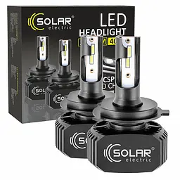Автолампа Solar LED H4 12/24V 6000K 5000Lm 40W, CSP1860 2шт(8204)