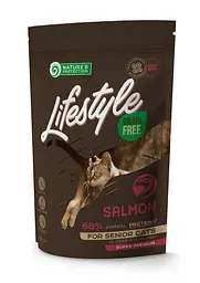 Сухий беззерновий корм для кішок з лососем Lifestyle Grain Free Salmon Senior Cat 400 г