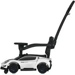 Дитяча каталка-толокар 2 в 1 Bambi M 5106-1 з батьківською ручкою білий - мініатюра 4